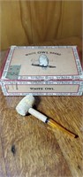 White Owl Brand cigar box and pipe