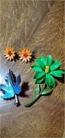 Collection of 4 colorful pins