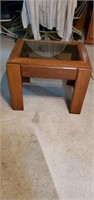 Glass top end table approx 18 x 24 inches top and