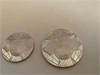 2 Silver Commorative Presidential Coins