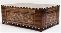 Anglo-Indian Bone Inlaid Fitted Dresser Box