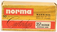 50 Rounds of Norma .357 Magnum Ammunition