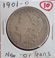 1901-0 New Orleans Morgan US silver dollar
