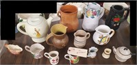 14 vintage pitchers teapots Czech Fitz more