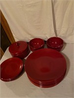 Hometrends Red Dishes