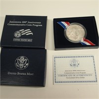 Jamestown 400th Anniversary UNC Silver Dollar