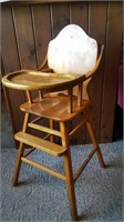 VINTAGE MAPLE HIGH CHAIR