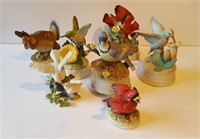 BISQUE BIRD FIGURINES