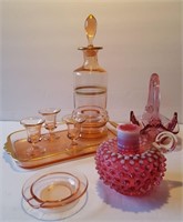 PINK GLASS LOT