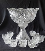 LARGE PEDESTAL PUNCH BOWL