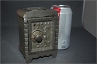 Antique Combination Metal Safe Bank