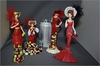 Set of 4 Coca Cola Figurines