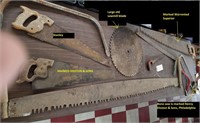 10pc  saws Henry Disston crosscut bone bow keyhole
