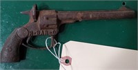 ULTRA RARE cast iron H-BAR-O toy cap gun long tom