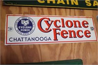 USS Cyclone Fence Porcelain Sign Chattanooga