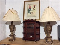 Small Curio Cabinet, Lamps and More!