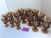 Set of Brown Drinking Glasses