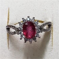 $140 Silver Ruby Ring
