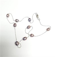 $100 Silver Fresh Water Peral 18" Necklace