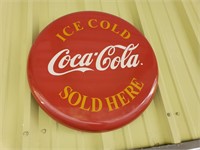 Coca Cola Button Sign Reproduction