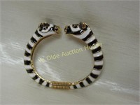 KJL Kenneth Lane Goldtone Zebra Head Bracelet