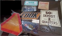 8 pieces signs coin op caution warning Cook's more