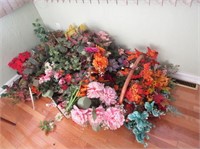 Quantity Faux Flowers & Baskets