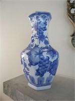 Large Vase W Fruit Pattern