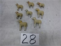 Antique german putz wooly sheep (8)