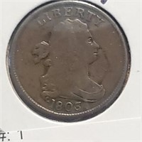 1803 draped Bust Half Cent