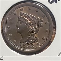 1853 Braided Hair Half Cent