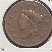 1830 Liberty Head Large Cent