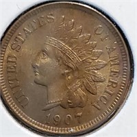 1907 Indian Cent Gem Bu