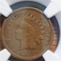 1909-s Indian Cent Vf30bn