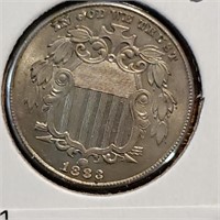 1883 Shield Nickel Bu