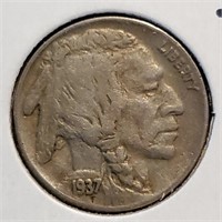 1937-d Three Leg Buffalo Nickel