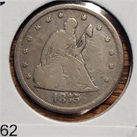 1875-cc Twenty Cent Piece