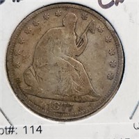 1877-cc Seated Half Dollar