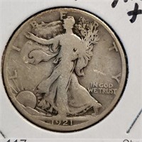 1921-d Liberty Half Dollar