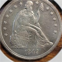 1849 Seated Silver Dollar