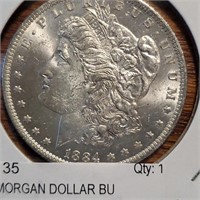 1884-o Morgan Dollar Bu