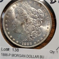 1888-p Morgan Dollar Bu