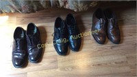 3 Pairs of Men’s Dress Shoes Size 10 D Burgundy,