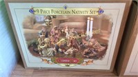 9 piece Porcelain Nativity Set Grandeur Noel