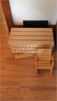 Wood Chest with Lid, Wooden Mini Chair, 3
