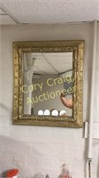 Framed Mirror & Floral picture