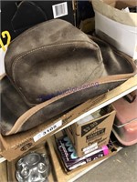 Leather hat, size M
