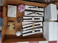 5 jewelry boxes & 5 SWEDA advertising watches