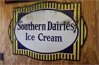 Southern Dairies Ice Cream porcelain sign 42" X