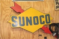 Plastic Sunoco lighted sign (works)